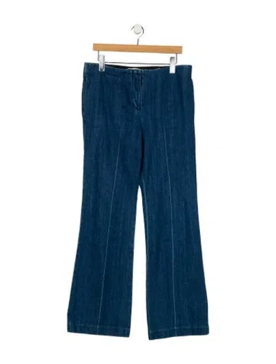 Pre-owned The Row Mid-rise Wide Leg Jeans In Blue