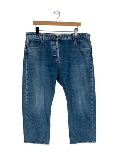 Pre-owned The Row Mid-rise Wide Leg Jeans In Blue