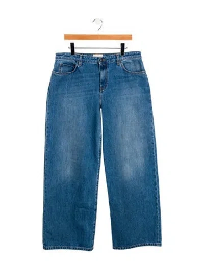 Pre-owned The Row Mid-rise Wide Leg Jeans In Blue