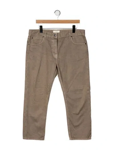 Pre-owned The Row Mid-rise Wide Leg Jeans In Neutral