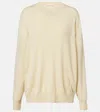 The Row Migeia Cashmere Sweater In White