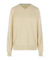 The Row Migeia V-neck Knitted Jumper In Neutral