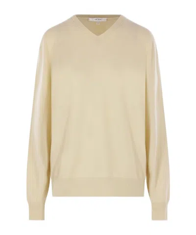 The Row Migeia V-neck Knitted Jumper In Neutral