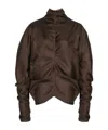 The Row Miles Silk Top In Brown