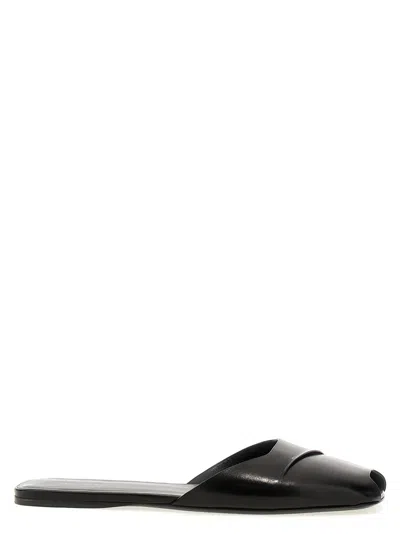 The Row 'milla Flat' Sandals In Black