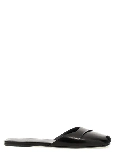The Row 'milla Flat' Sandals In Black