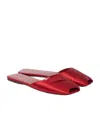The Row Milla Satin Ballerina Mules In Red