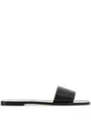 The Row Woman Sandals Burgundy Size 8 Soft Leather In Black