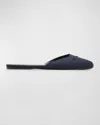 The Row Milla Satin Ballerina Mules In Navy