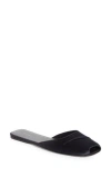 The Row Milla Satin Ballerina Mules In Navy