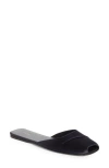 The Row Milla Satin Ballerina Mules In Navy