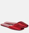 The Row Milla Satin Ballerina Mules In Red