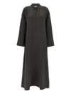 The Row Millen Collared Maxi Dress In Gray