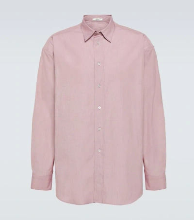 The Row Miller Cotton Shirt In Pink
