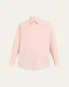The Row Millerina Classic Button-front Shirt In Pink