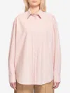 The Row Millerina Classic Button-front Shirt In Pink