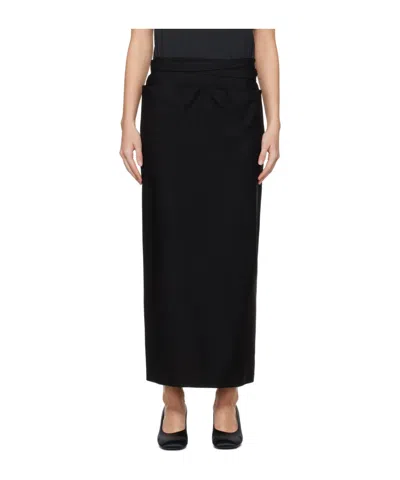 The Row Millie Wrap Skirt In Black
