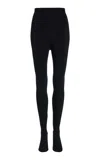 The Row Mimi Knit Tights In Black