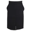 The Row Mini A-line With Front Slit Skirt In Black Wool In Black