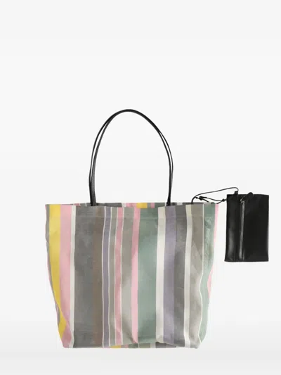 The Row Mini Barn Striped Tote Bag