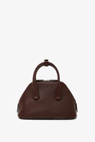 The Row Womens Dark Brown Pld Devon Mini Leather Bag