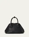 The Row Mini Devon In Saddle Leather In Black