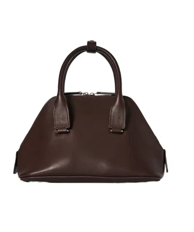 The Row Womens Dark Brown Pld Devon Mini Leather Bag