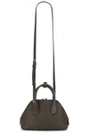 The Row Mini Devon Saddle Leather Bag In Kgp Koala Grey Pld