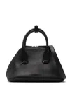 The Row Mini Devon In Saddle Leather In Black