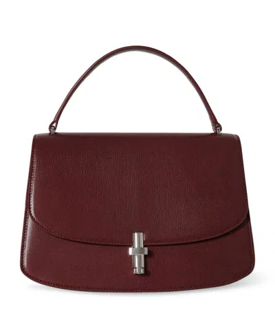 The Row Mini Leather Sofia Top-handle Bag In Amaranto