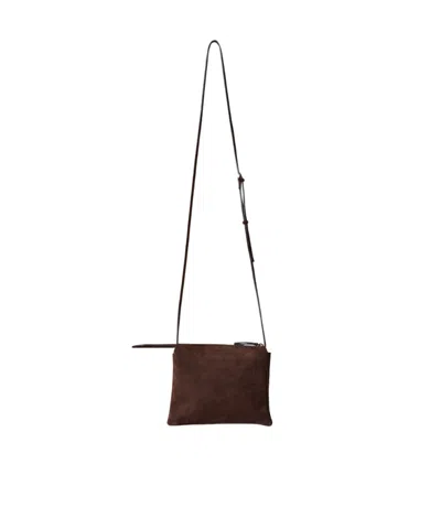 The Row Mini Logo Shoulder Bag In Red