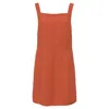 The Row Mini Square Neck A-line Dress In Orange Viscose In Orange