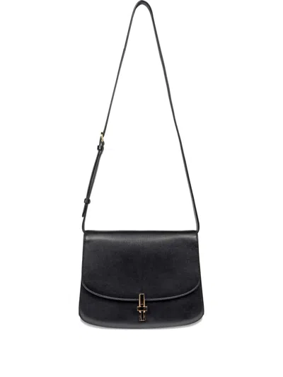 The Row Sofia Leather Shoulder Bag In Black