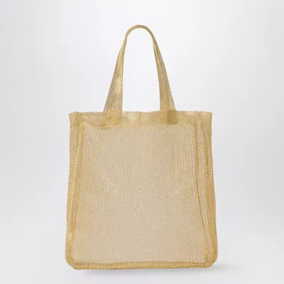 The Row Mini Tote Bag Imogen In Gold-plated Brass