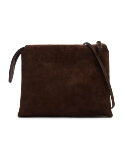 The Row Mini Twin Shoulder Bag In Brown