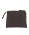 The Row Mini Zipper Clutch In Black