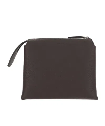 The Row Mini Zipper Clutch In Black