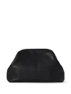 The Row Mira Clutch Bag In Saddle Leather In 黑色