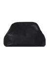 The Row Mira Clutch Bag In Saddle Leather In Black