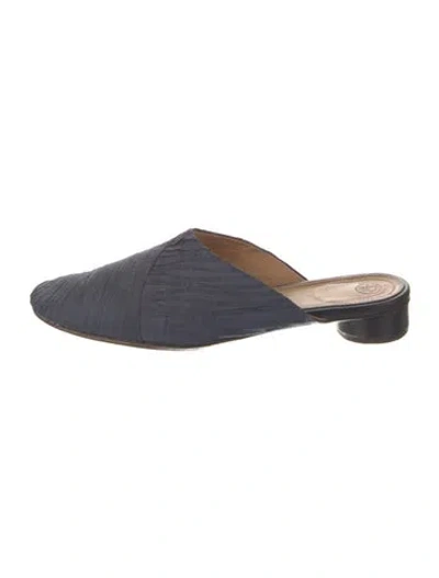 Pre-owned The Row Mira Mules In Blue