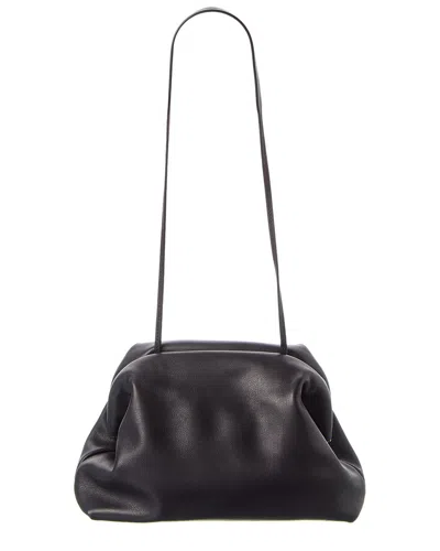 The Row Mira Puzzle Edge Leather Clutch In Black