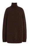 The Row Mirai Cashmere Turtleneck Sweater In Brown