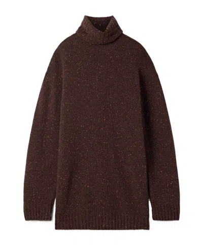 The Row Mirai Cashmere Turtleneck Sweater In Burgundy