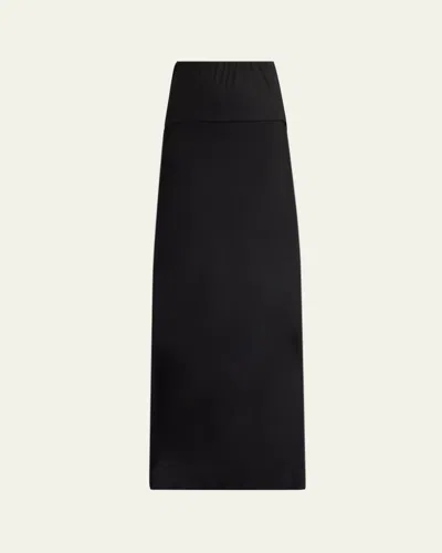 The Row Mirla Maxi Bias Skirt In Black