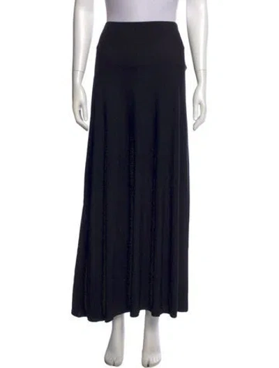 Pre-owned The Row Mirla Midi Length Skirt In Black