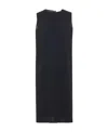 The Row Mirna Double Face Cady Shift Dress In Black