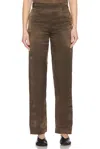 The Row Miros Satin-finish Trousers In Brown