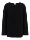 The Row Oversized Cashmere Sweater Round Neck In Black