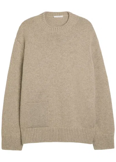 The Row Mirtle Melange Cashmere-blend Jumper In Neutral