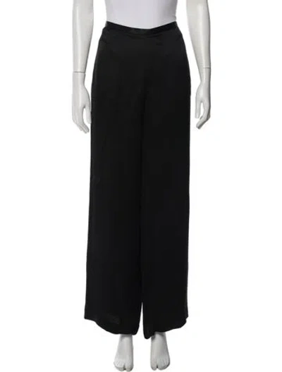 Pre-owned The Row Misa Wide Leg Pants In Black